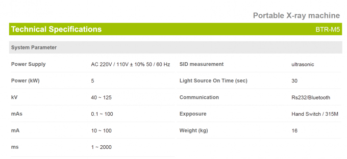 NMPA Portable 5.3kW 100mA Digital X Ray Machine Ultrasonic BTR-M5 0
