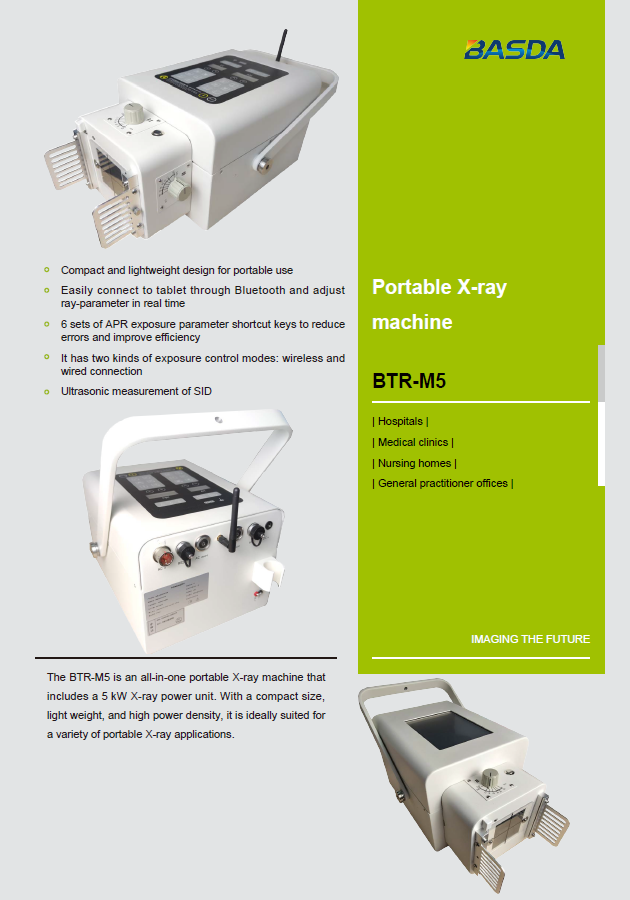 40kHz Ultrasonic Portable X Ray Machine Bluetooth Hand Switch 5kW BTR-M5 0