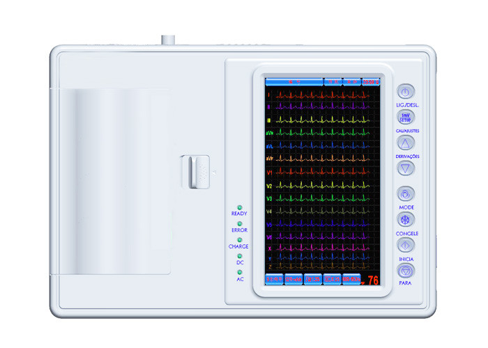 ISO9001 Portable 12 Lead 6 Channel Format Veterinary Ecg Machine