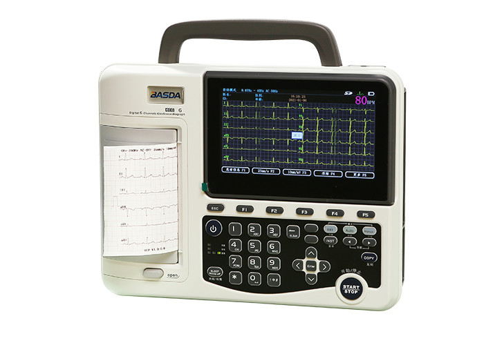 6 Channel 6 Lead Portable ECG Machine