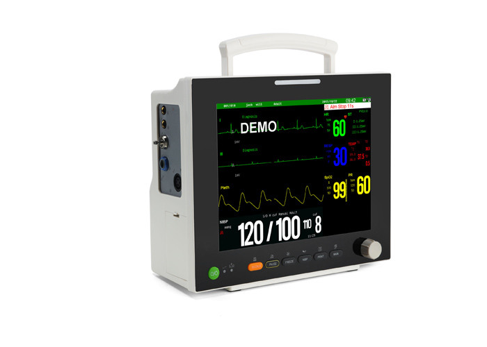 CE Certified TCP IP 800×600 Multi Parameter Patient Monitor 5 Lead ECG 50mm/s Printing