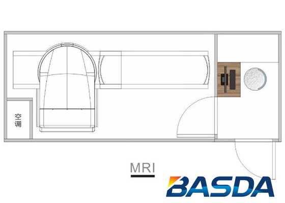 China 40 Feet Mobile Healthcare Vehicles For 0.35 Tesla MRI Double Column DR factory