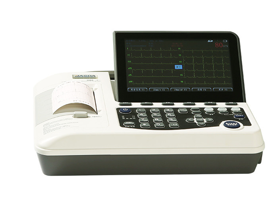 ISO9001 ISO13485 Certificate 6 Lead Portable ECG Machine Basic Version